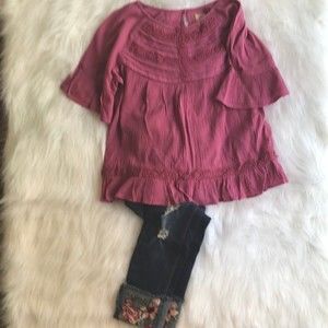 True Craft Girls set Jeans & Tunic Top